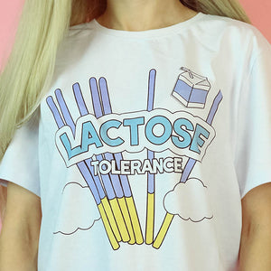 Lactose Intolerance Tee, Size L