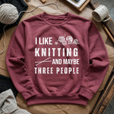 Knitting & 3 People Sweatshirt