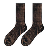 Tie-Dye Effect Ribbed Socks