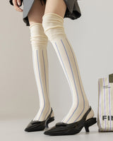 Campus Secrets Striped Knee Socks