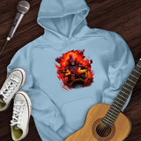 Fiery Drummer Guitar Hoodie