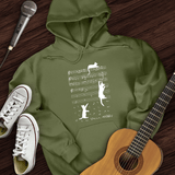 Climbing Cat On Musical Note Hoodie