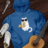 Cat Playing French Horn Hoodie