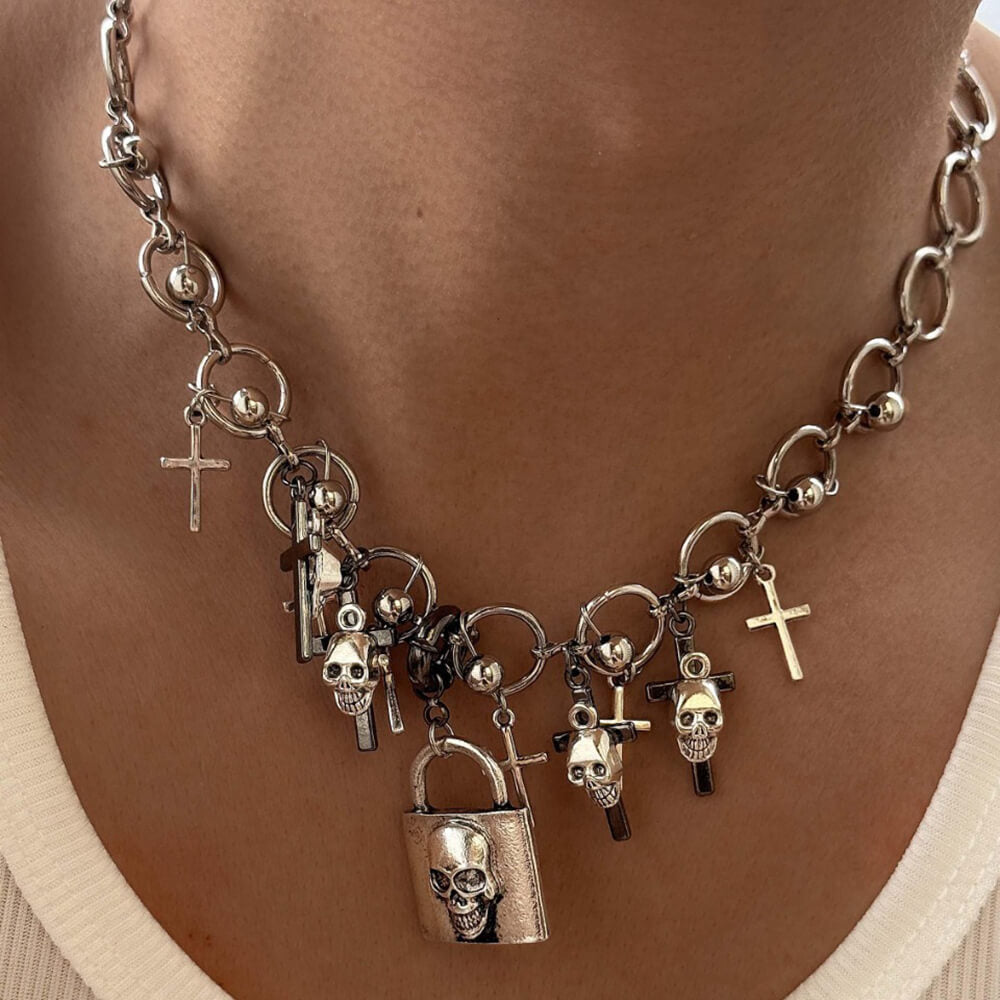 Skull Lock Necklace