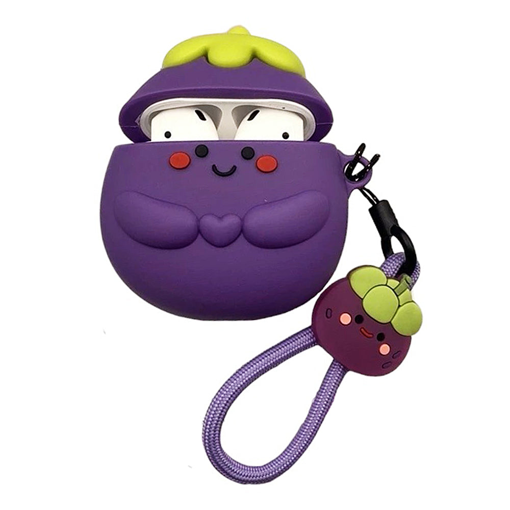 Smiling Eggplant AirPods Case