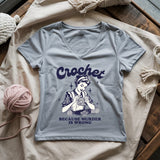 Crochet Not Murder Lady V-neck