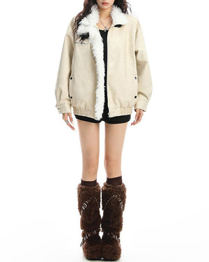 Vanilla Cream Faux Fur Jacket