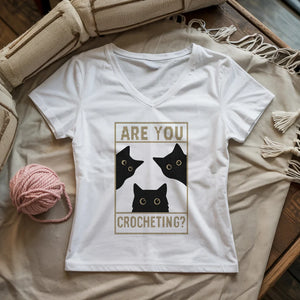 Are U Crocheting Lady V-neck
