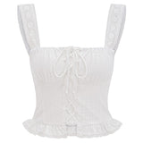 Flirty Babe Lace Up Corset Top