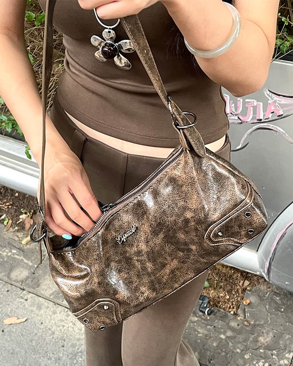 Wild Aura Y2K Baguette Bag