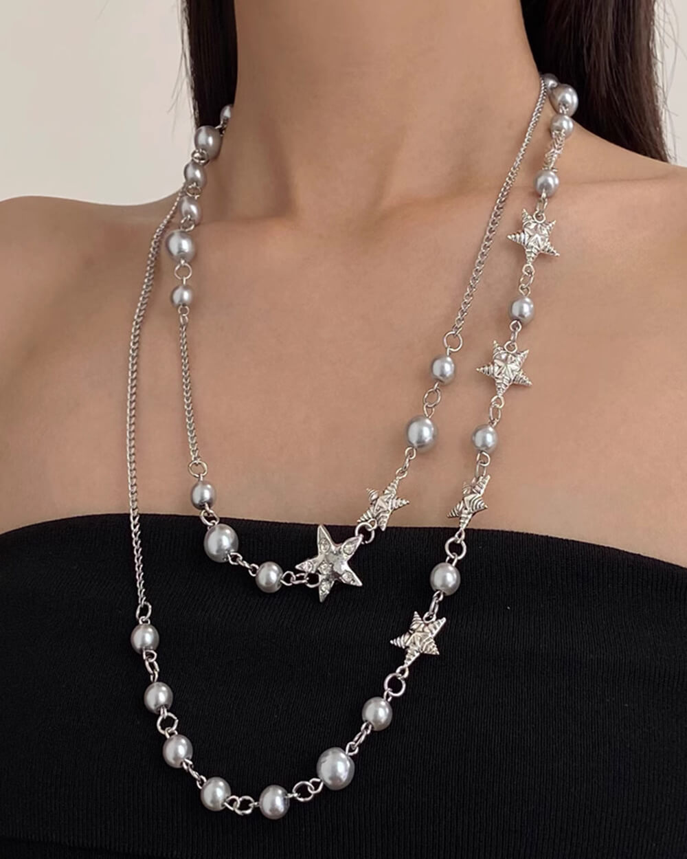 Y2K Star Layered Necklace
