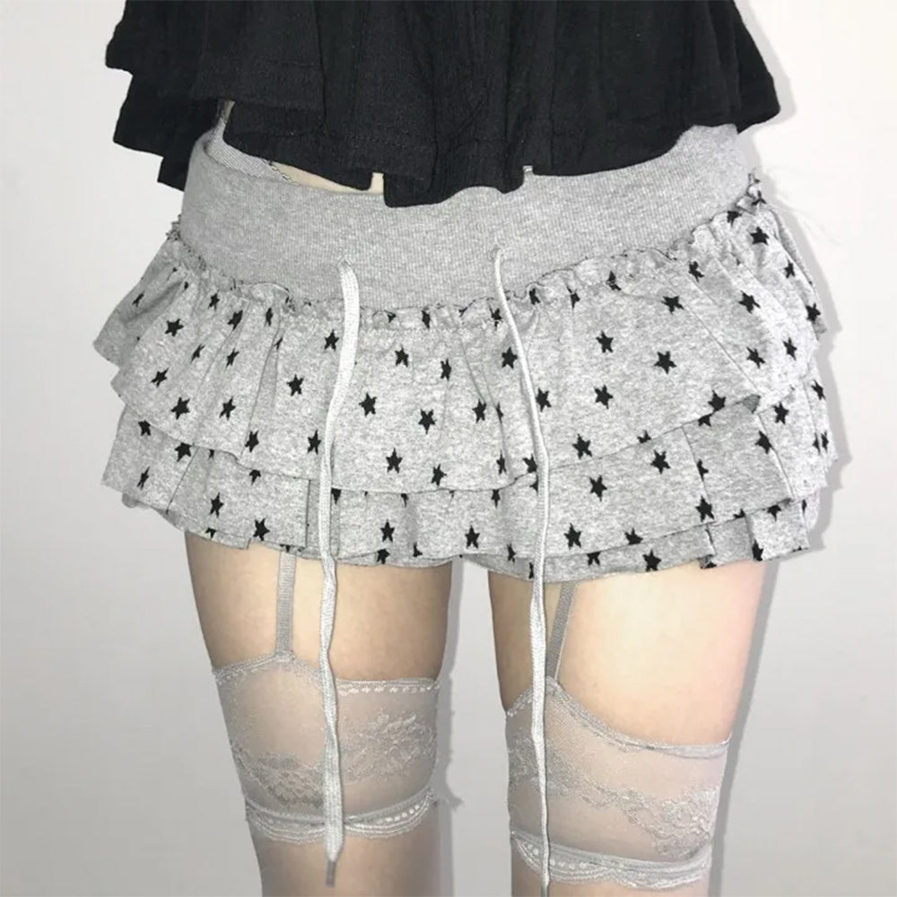 Star Girl Ruffled Mini Skirt