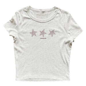 Y2K Star Print Baby Tee
